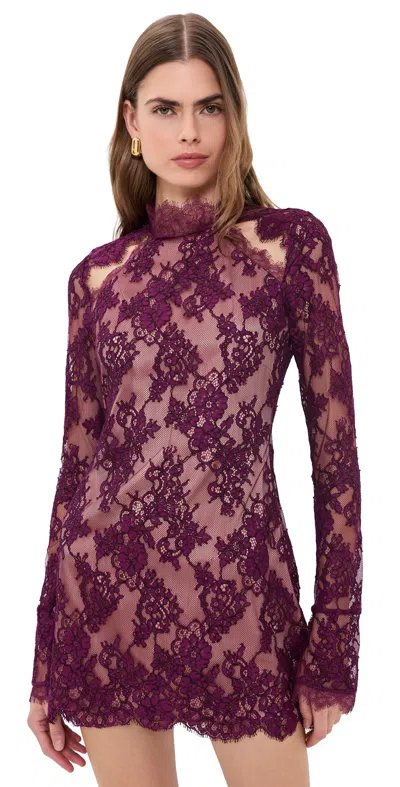 Retroféte Gilana Lace Dress Groseille In Purple