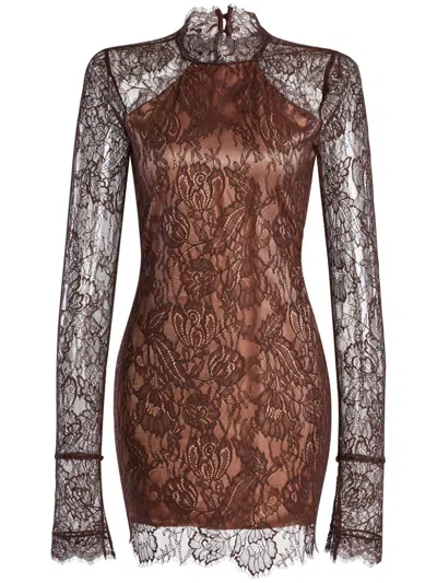 Retroféte Gilana Mini Dress In Brown