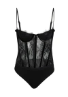Retroféte Gisela Body In Black Nylon In Black