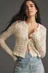 Retroféte Giuliana Crochet Cardigan Sweater