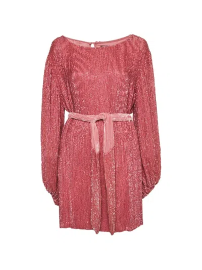 Pre-owned Retroféte Grace Sequin-embellished Mini Dress In Red