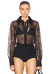 Retroféte Gracen Lace Blouse In Black In Black
