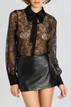 Retroféte Gracen Lace Blouse In Black