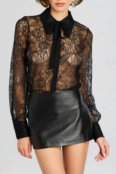 Retroféte Gracen Lace Blouse In Black