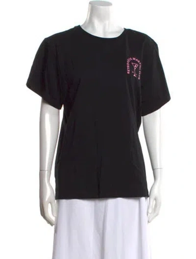 Pre-owned Retroféte Graphic Print Crew Neck T-shirt In Black