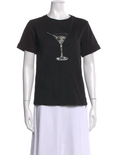 Pre-owned Retroféte Graphic Print Crew Neck T-shirt In Black