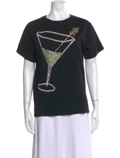 Pre-owned Retroféte Graphic Print Crew Neck T-shirt In Black