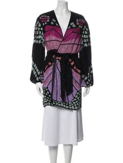 Pre-owned Retroféte Graphic Print Evening Jacket In Multicolor