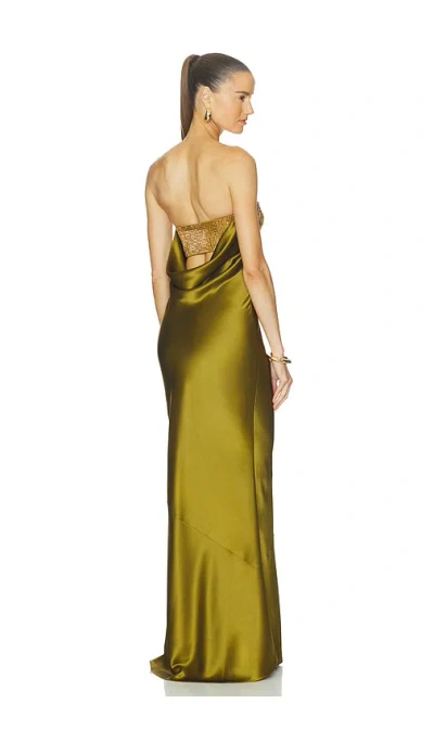 Retroféte Graziella Embellished Dress In Basil