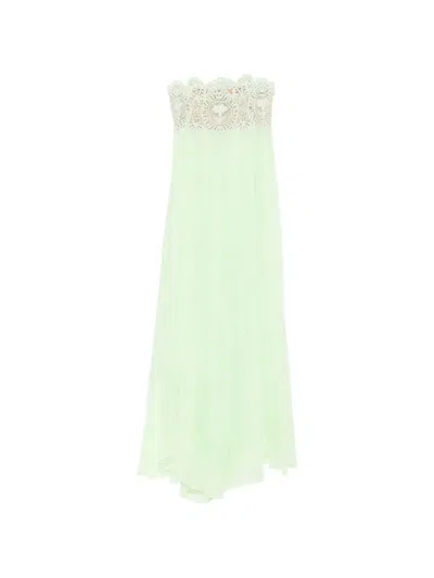 Retroféte Gypsy Lace-trimmed Dress In Green