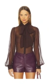 Retroféte Halsi Top In Brown