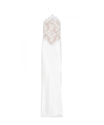 Retroféte Halter Neck Dress In White