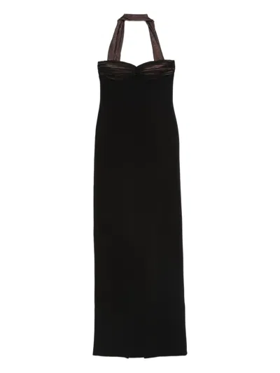 Retroféte Halterneck Dress In Black