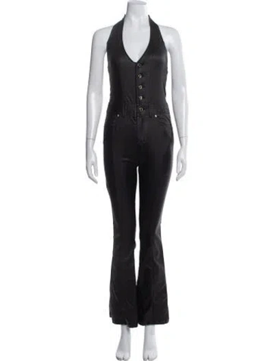 Pre-owned Retroféte Halterneck Jumpsuit In Black