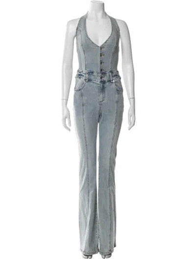 Pre-owned Retroféte Halterneck Jumpsuit In Blue