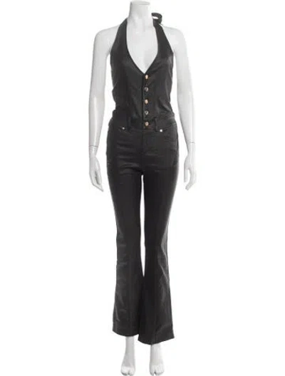 Pre-owned Retroféte Halterneck Jumpsuit In Gray