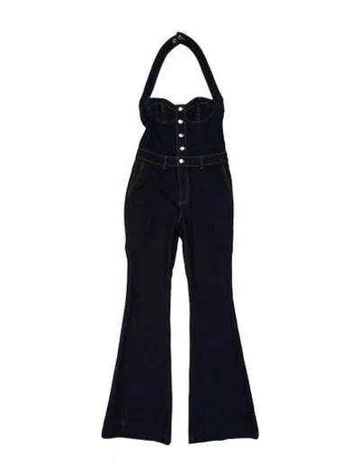 Pre-owned Retroféte Halterneck Jumpsuit W/ Tags In Blue
