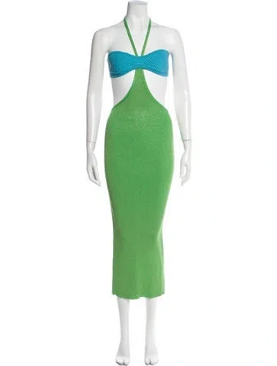 Pre-owned Retroféte Halterneck Midi Length Dress