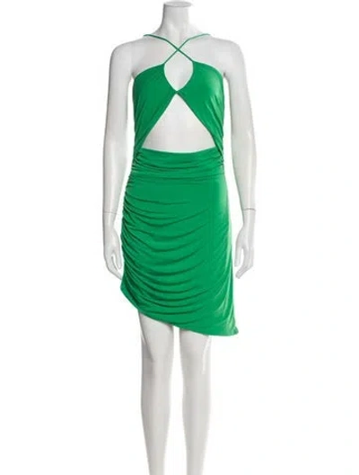 Pre-owned Retroféte Halterneck Mini Dress In Green