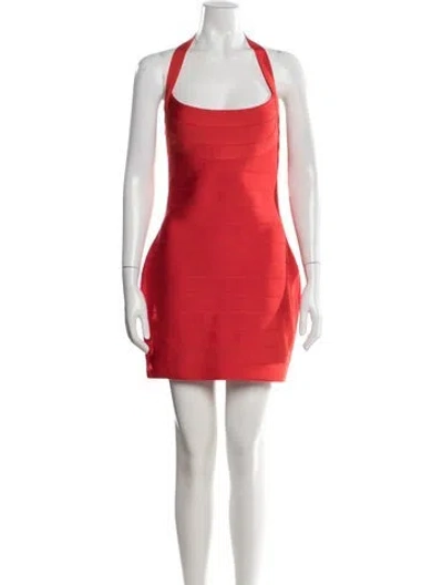 Pre-owned Retroféte Halterneck Mini Dress W/ Tags In Orange