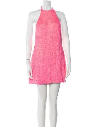 Pre-owned Retroféte Halterneck Mini Dress W/ Tags In Pink