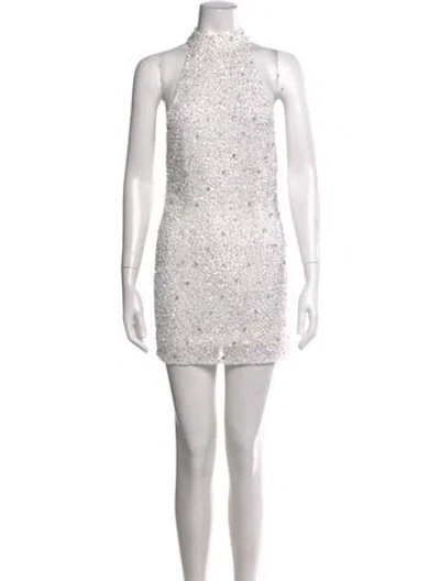 Pre-owned Retroféte Halterneck Mini Dress W/ Tags In White