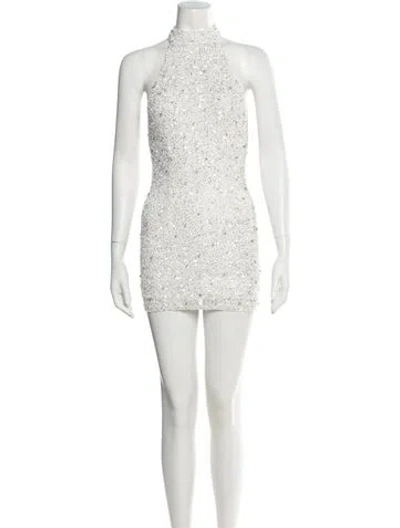 Pre-owned Retroféte Halterneck Mini Dress W/ Tags In White