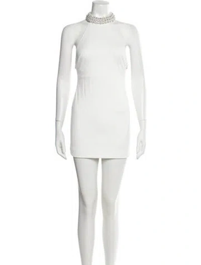 Pre-owned Retroféte Halterneck Mini Dress W/ Tags In White