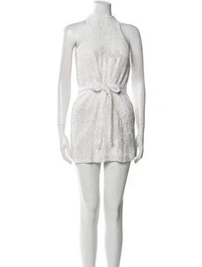 Pre-owned Retroféte Halterneck Mini Dress In White