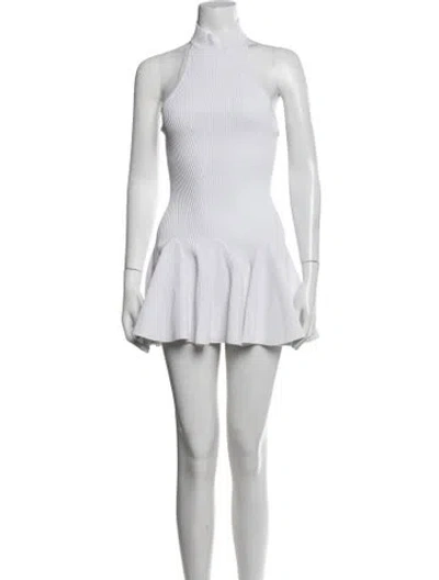 Pre-owned Retroféte Halterneck Mini Dress In White