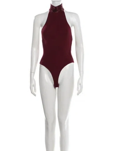 Pre-owned Retroféte Halterneck Sleeveless Bodysuit In Pink