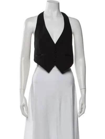 Pre-owned Retroféte Halterneck Sleeveless Top In Black