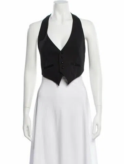 Pre-owned Retroféte Halterneck Sleeveless Top In Black