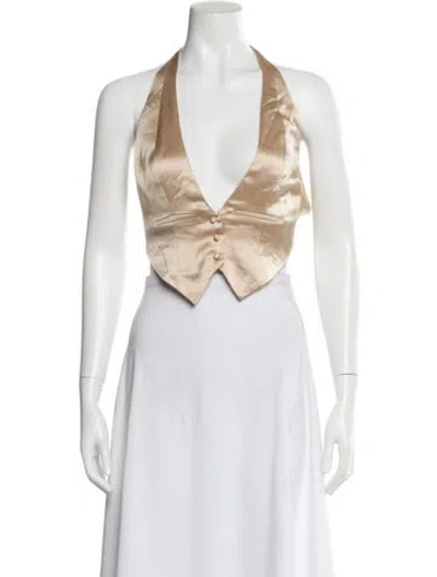Pre-owned Retroféte Halterneck Sleeveless Top W/ Tags In White