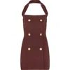 Retroféte Harlynn Knit Metallic Dress In Metallic Brown In Metallic  Pecan