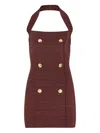 Retroféte Harlynn Knit Metallic Dress In Metallic Brown In Brown