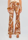 Retroféte Harmoni Paisley-print Flared Trousers In Terracotta Paisley