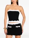Retroféte Hart Wave-knit Top In Black