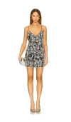 Retroféte Haven Dress In Metallic Silver