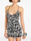 Retroféte Haven Embellished Mini Dresses In Black