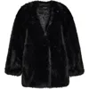 Retroféte Heiress Faux Fur Jacket In Black