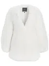 Retroféte Heiress Faux Fur Jacket In White