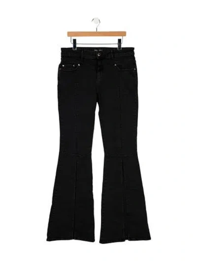 Pre-owned Retroféte High-rise Flared Jeans In Black