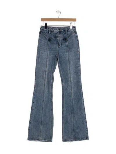 Pre-owned Retroféte High-rise Flared Jeans In Blue