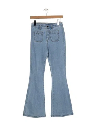 Pre-owned Retroféte High-rise Flared Jeans In Blue
