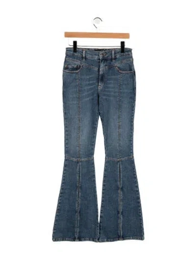 Pre-owned Retroféte High-rise Flared Jeans In Blue