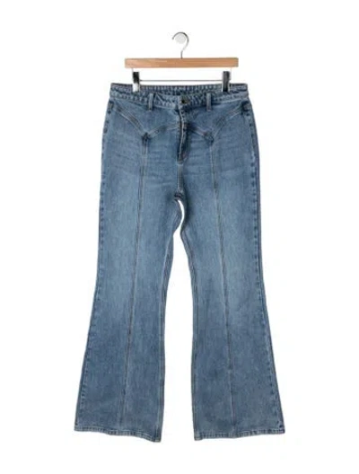 Pre-owned Retroféte High-rise Flared Jeans In Blue