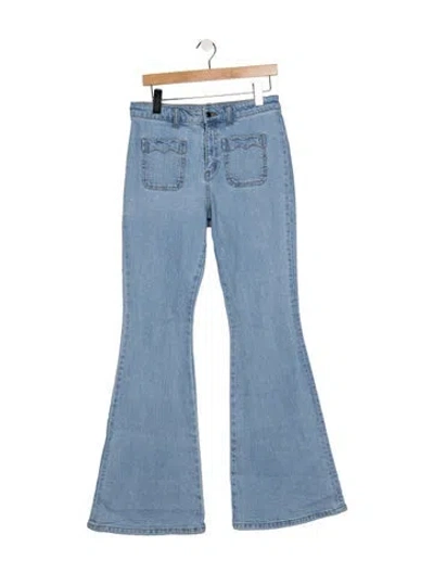 Pre-owned Retroféte High-rise Flared Jeans In Blue