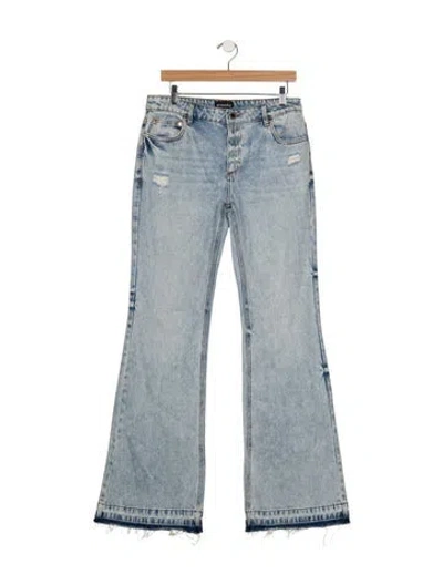 Pre-owned Retroféte High-rise Flared Jeans In Blue