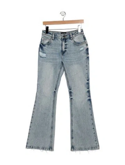 Pre-owned Retroféte High-rise Flared Jeans In Blue